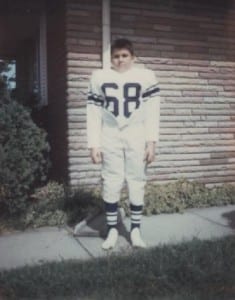 Tenth birthday. Football uniform was the birthday gift.